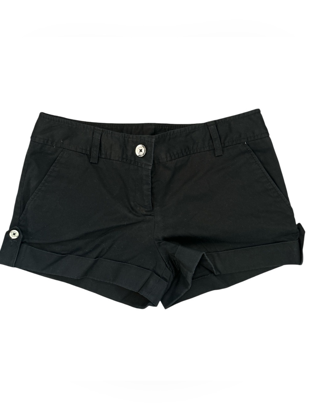 Express Design Studio Women’s Size 6 Black Cuffed Shorts Stretch Casual Chino